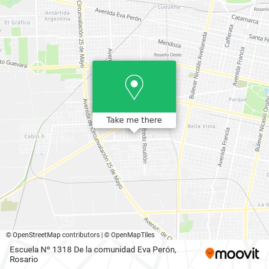 Escuela Nº 1318 De la comunidad Eva Perón map