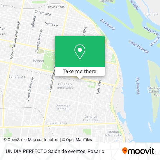 Mapa de UN DIA PERFECTO Salón de eventos