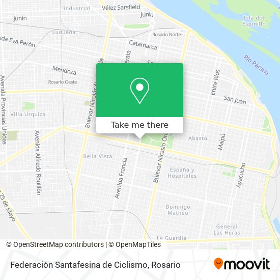 Federación Santafesina de Ciclismo map