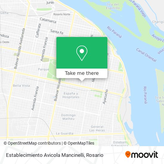 Mapa de Establecimiento Avicola Mancinelli