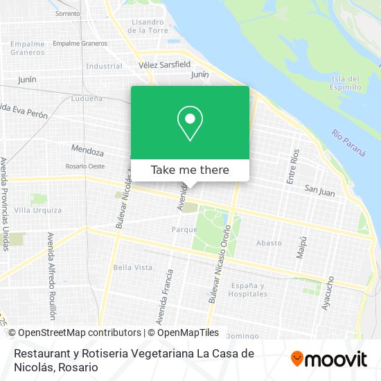 Restaurant y Rotiseria Vegetariana La Casa de Nicolás map