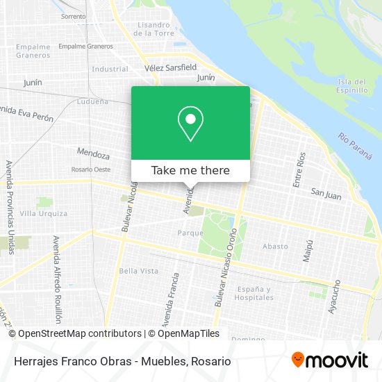 Mapa de Herrajes Franco Obras - Muebles