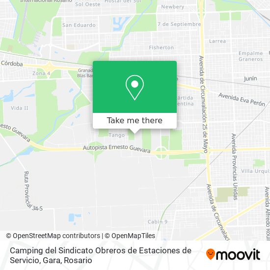 Camping del Sindicato Obreros de Estaciones de Servicio, Gara map