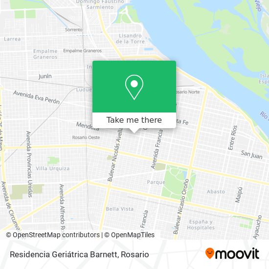 Mapa de Residencia Geriátrica Barnett
