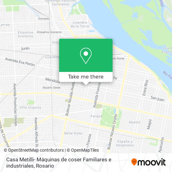 Casa Metilli- Máquinas de coser Familiares e industriales map