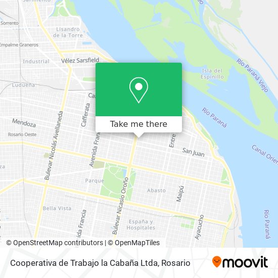Mapa de Cooperativa de Trabajo la Cabaña Ltda