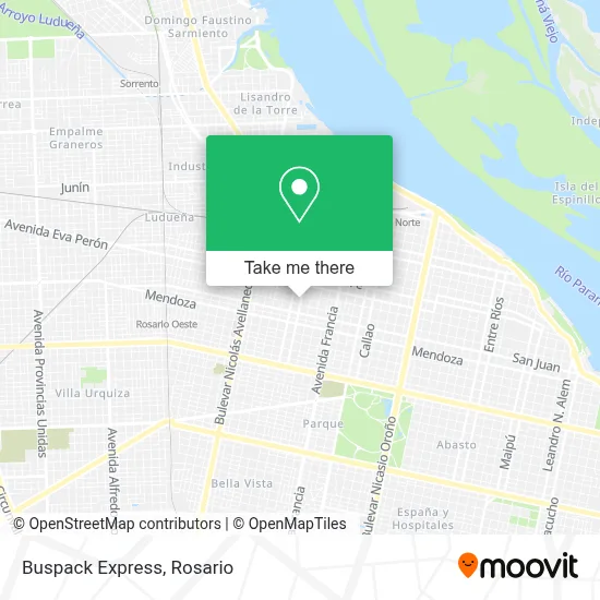 Buspack Express map