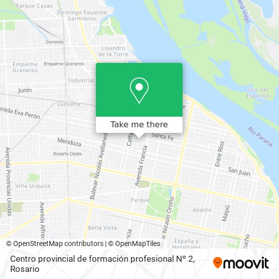 Centro provincial de formación profesional Nº 2 map