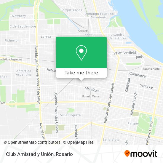 Mapa de Club Amistad y Unión