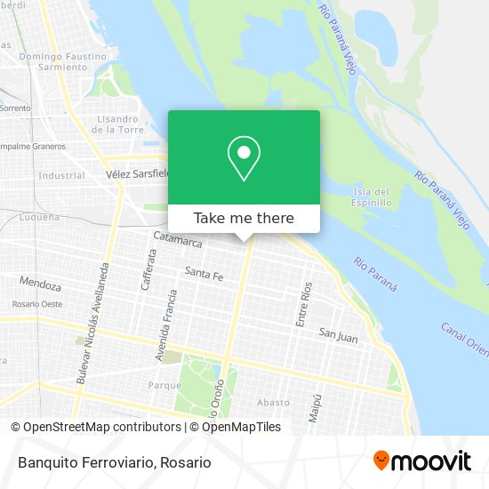 Banquito Ferroviario map
