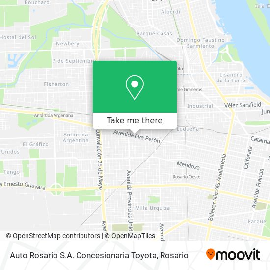 Mapa de Auto Rosario S.A. Concesionaria Toyota