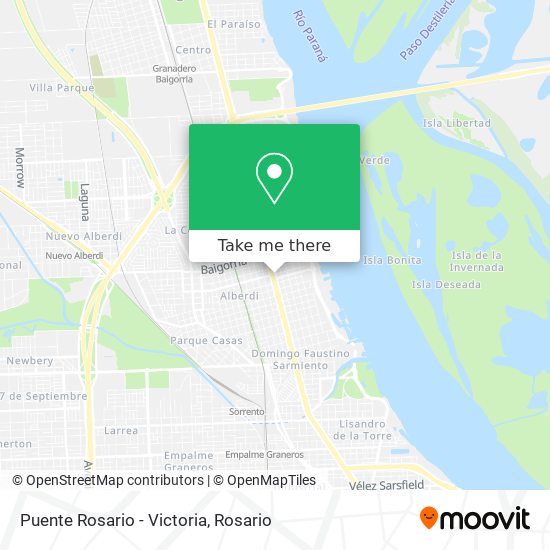 Puente Rosario - Victoria map