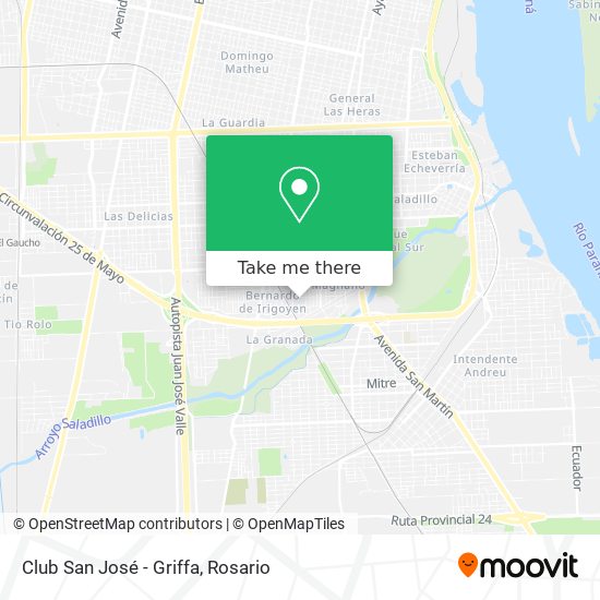 Mapa de Club San José - Griffa