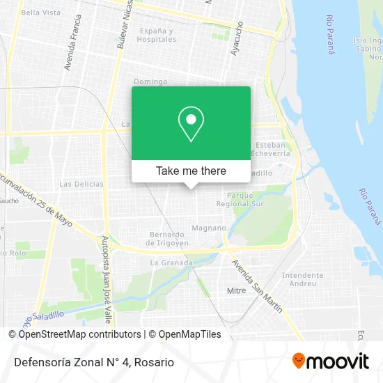 Defensoría Zonal N° 4 map