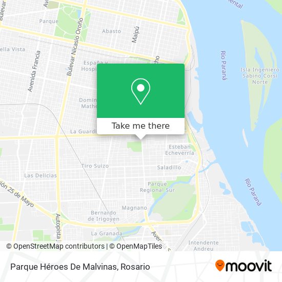Parque Héroes De Malvinas map