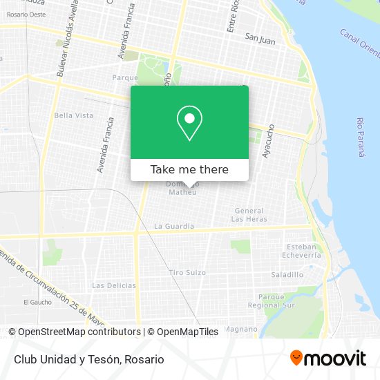 Mapa de Club Unidad y Tesón