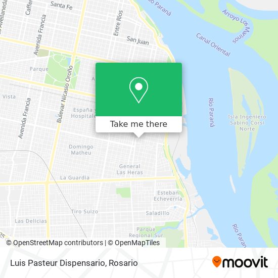 Luis Pasteur Dispensario map