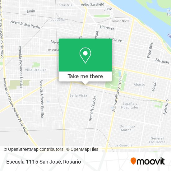 Mapa de Escuela 1115 San José