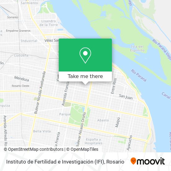 Mapa de Instituto de Fertilidad e Investigación (IFI)