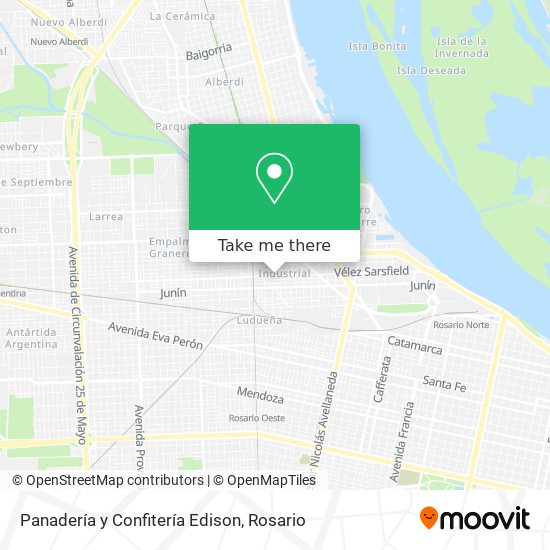Mapa de Panadería y Confitería Edison