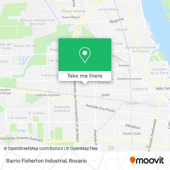 Barrio Fisherton Industrial map