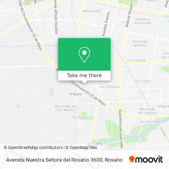 Mapa de Avenida Nuestra Señora del Rosario 3600