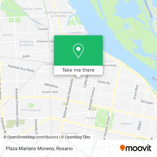 Mapa de Plaza Mariano Moreno