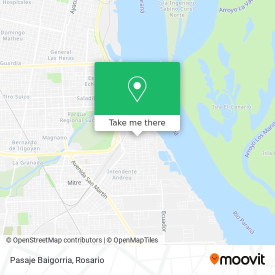Mapa de Pasaje Baigorria