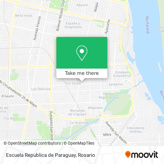 Escuela Republica de Paraguay map