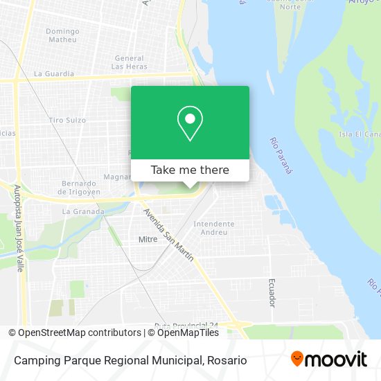 Mapa de Camping Parque Regional Municipal