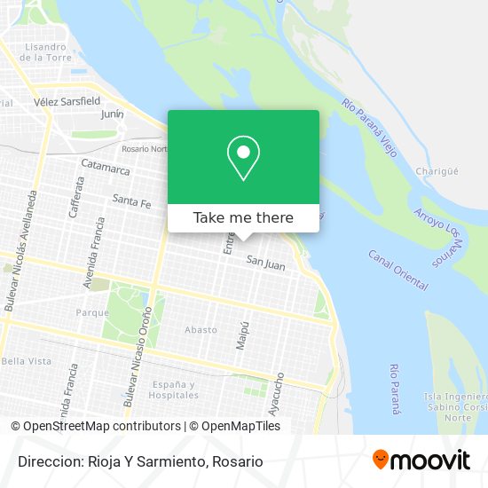 Direccion: Rioja Y Sarmiento map