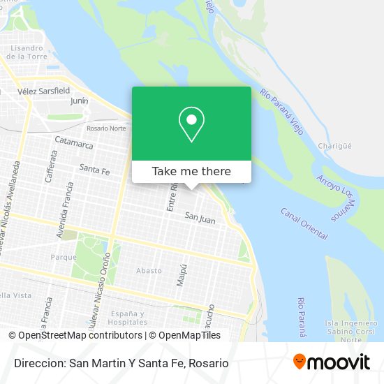 Direccion: San Martin Y Santa Fe map
