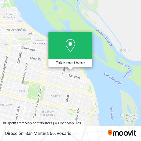 Direccion: San Martín 866 map