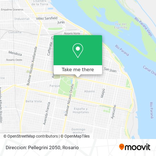 Mapa de Direccion: Pellegrini 2050