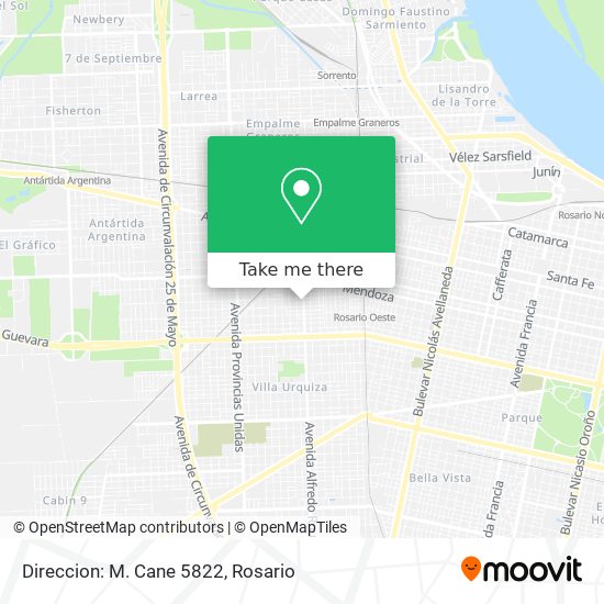 Mapa de Direccion: M. Cane 5822