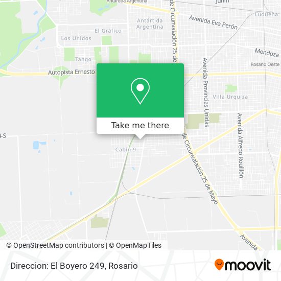 Mapa de Direccion: El Boyero 249
