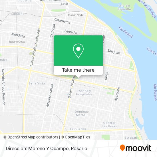 Direccion: Moreno Y Ocampo map