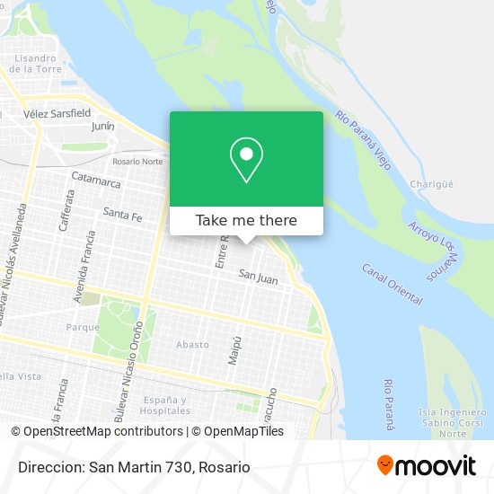 Direccion: San Martin 730 map