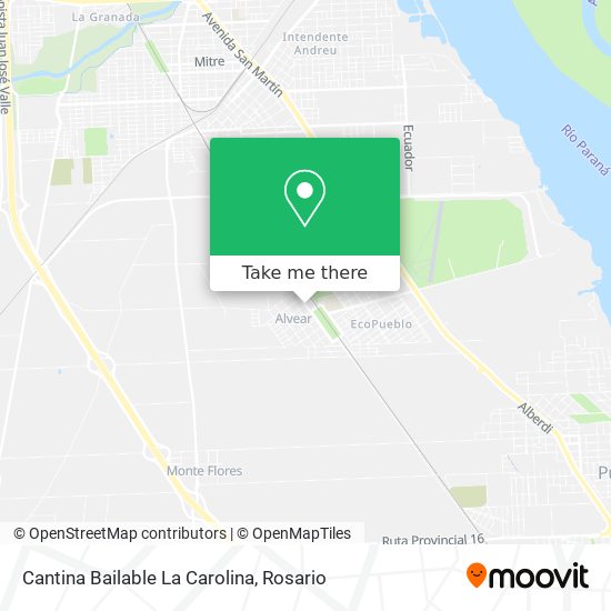 Cantina Bailable La Carolina map