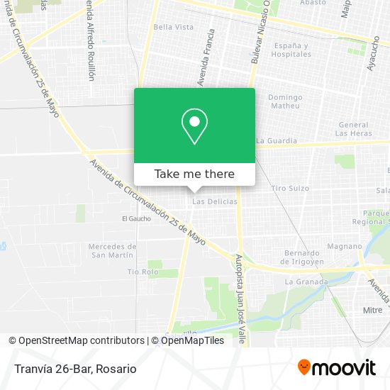 Tranvía 26-Bar map