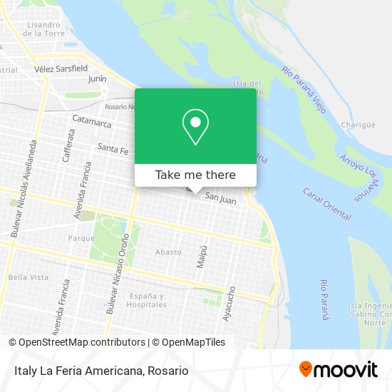 Mapa de Italy La Feria Americana