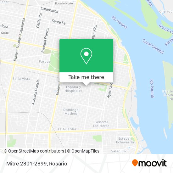 Mitre 2801-2899 map