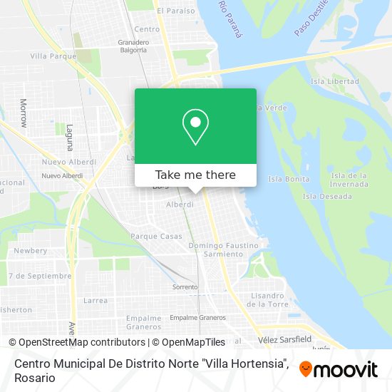 Mapa de Centro Municipal De Distrito Norte "Villa Hortensia"