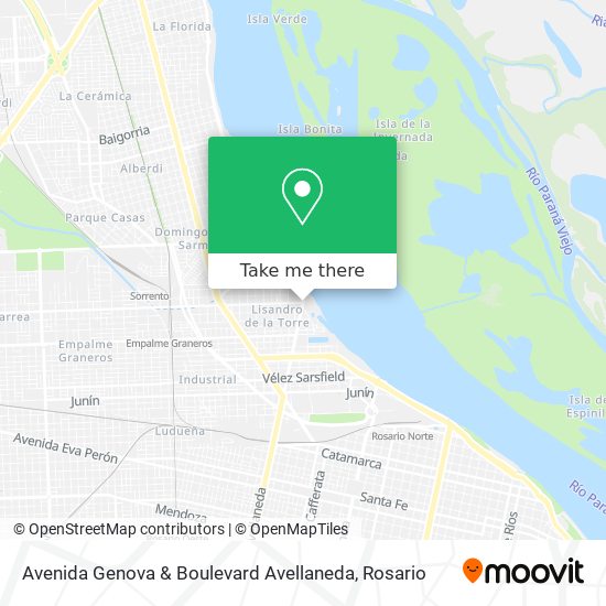 Avenida Genova & Boulevard Avellaneda map