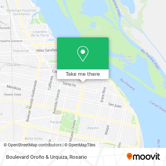 Boulevard Oroño & Urquiza map