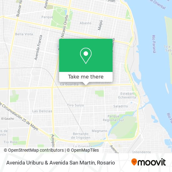 Avenida Uriburu & Avenida San Martín map