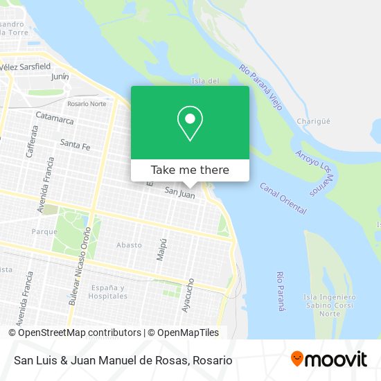 San Luis & Juan Manuel de Rosas map