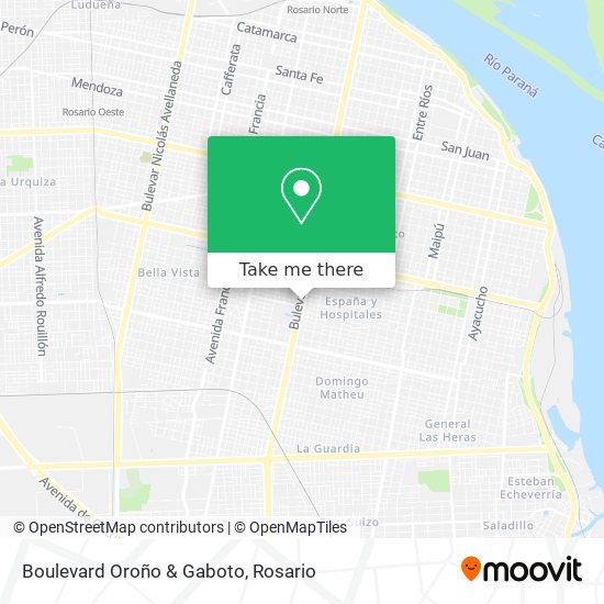 Boulevard Oroño & Gaboto map