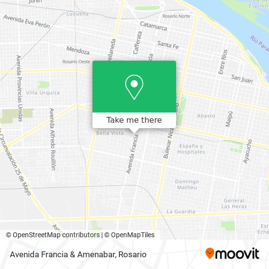 Avenida Francia & Amenabar map