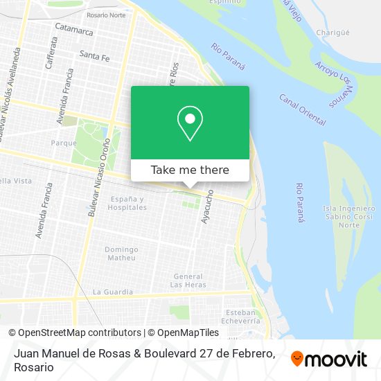Juan Manuel de Rosas & Boulevard 27 de Febrero map